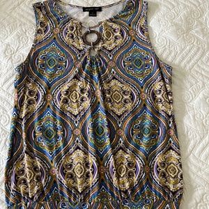 August Silk Sleeveless Top Size M